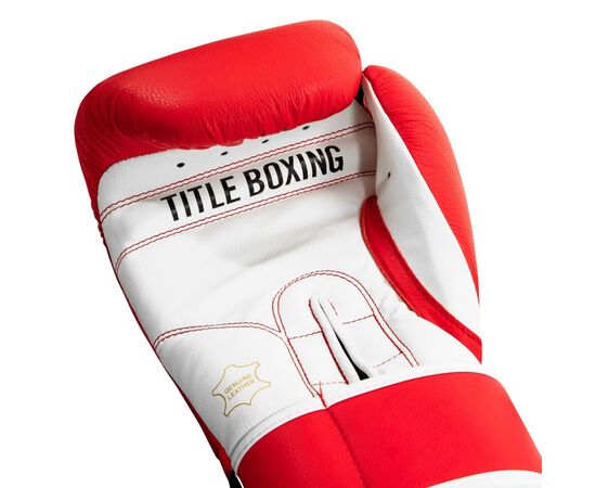 Боксерские перчатки Title Boxing Pro Style Leather Gloves3.0 Red/White 12 oz (TVVTG3 12 RD/WH), изображение 8 Боксерские перчатки Title Boxing Pro Style Leather Gloves3.0 Red/White 12 oz (TVVTG3 12 RD/WH), изображение 8