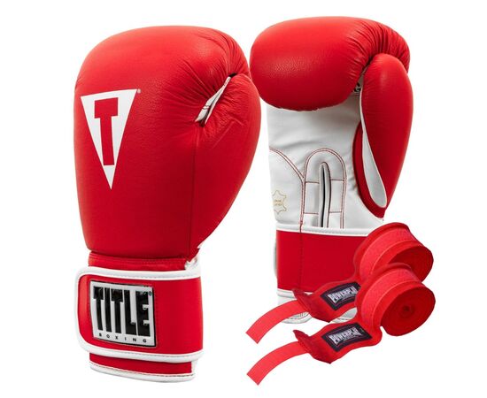 Боксерские перчатки Title Boxing Pro Style Leather Gloves3.0 Red/White 12 oz (TVVTG3 12 RD/WH)