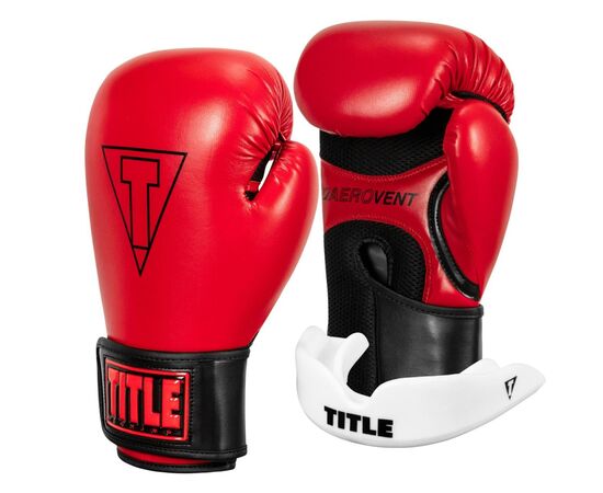 Боксерські рукавички Title Boxing Vegan Gloves Red/Black 16 oz (VGFBG 16 oz RD/BK)