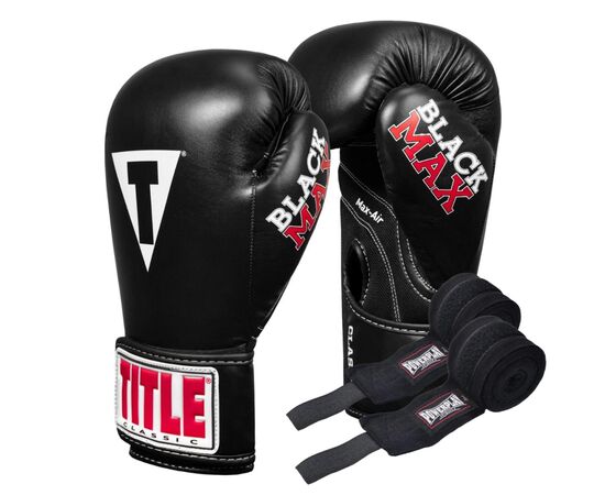 Боксерські рукавички Title Classic Black Max Black 12 oz (CBMBG2 12 BK)