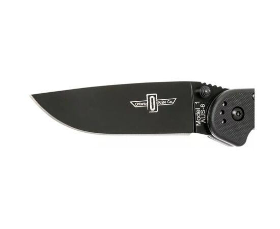 Ніж Ontario Knife RAT I AUS-8 Black, Black Blade (ON8846), зображення 3 Ніж Ontario Knife RAT I AUS-8 Black, Black Blade (ON8846), зображення 3