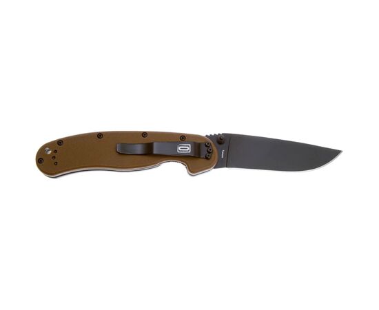 Ніж Ontario Knife RAT I AUS-8 Coyote Brown, Black Blade (ON8846CB), зображення 2