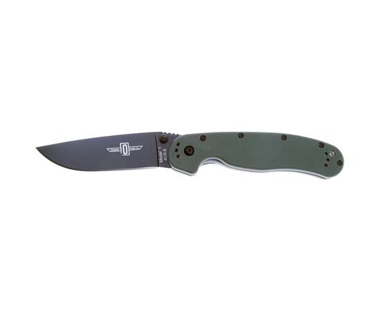 Ніж Ontario Knife RAT I AUS-8 OD Green, Black Blade (ON8846OD)