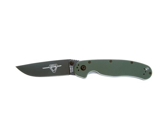 Ніж Ontario Knife RAT II AUS-8 OD Green, Black Blade (ON8861OD)