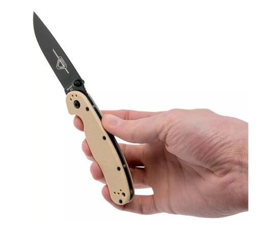 Ніж Ontario Knife RAT II D2 Desert Tan, Black Blade (ON8830DT), зображення 5