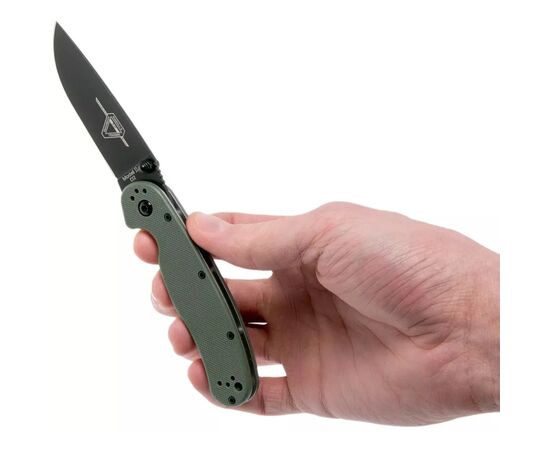 Ніж Ontario Knife RAT II D2 OD Green, Black Blade (ON8830OD), зображення 5 Ніж Ontario Knife RAT II D2 OD Green, Black Blade (ON8830OD), зображення 5