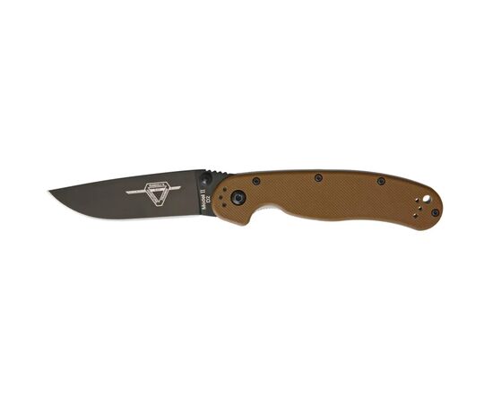 Ніж Ontario Knife RAT II D2 Coyote Brown, Black Blade (ON8830CB)