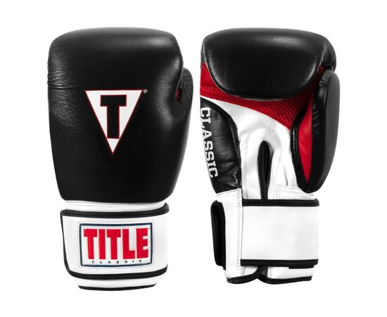 Боксерские перчатки Title Classic Leather 2.0 Black/White/Red XL 16 oz (CSBGL2 X BK/WH/RD), изображение 5