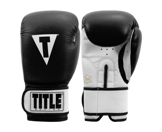 Боксерские перчатки Title Premier Leather Black/White M 12 oz (TSBG2 M BK/WH), изображение 5 Боксерские перчатки Title Premier Leather Black/White M 12 oz (TSBG2 M BK/WH), изображение 5