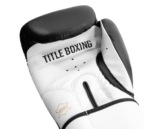 Боксерские перчатки Title Premier Leather Black/White XL 16 oz (TSBG2 X BK/WH), изображение 8 Боксерские перчатки Title Premier Leather Black/White XL 16 oz (TSBG2 X BK/WH), изображение 8