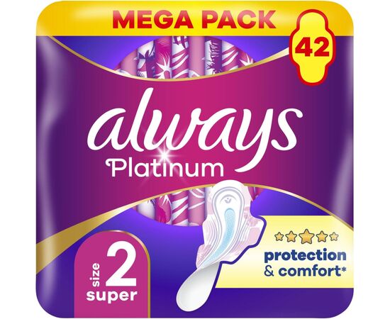 Гигиенические прокладки Always Platinum Super Размер 2 42 шт. (8700216784443)