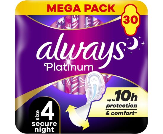 Гигиенические прокладки Always Platinum Secure Night Размер 4 30 шт. (8700216784573)