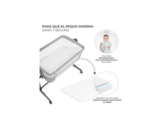 Кроватка Kinderkraft Приставная кроватка-люлька Neste Up 2 Light Grey (5902533924523), изображение 6 Кроватка Kinderkraft Приставная кроватка-люлька Neste Up 2 Light Grey (5902533924523), изображение 6