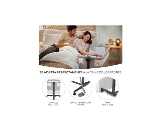 Кроватка Kinderkraft Приставная кроватка-люлька Neste Up 2 Light Grey (5902533924523), изображение 9 Кроватка Kinderkraft Приставная кроватка-люлька Neste Up 2 Light Grey (5902533924523), изображение 9