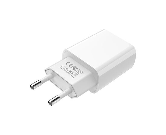 Зарядний пристрій BOROFONE BA20A USB 10.5W + cable USB to USB-C white (6931474700742), зображення 2 Зарядний пристрій BOROFONE BA20A USB 10.5W + cable USB to USB-C white (6931474700742), зображення 2