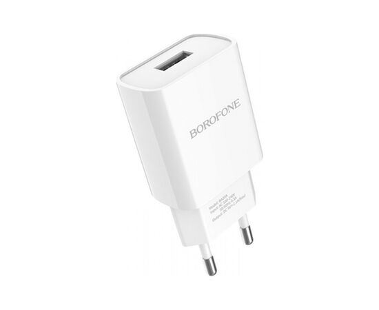 Зарядное устройство BOROFONE BA20A USB 10.5W + cable USB to USB-C white (6931474700742)