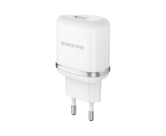 Зарядний пристрій BOROFONE BA36A USB QC3.0 18W + cable USB to USB-C white (6931474716019)