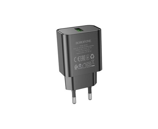 Зарядное устройство BOROFONE BA72A USB QC3.0 black (6974443388541), изображение 3 Зарядное устройство BOROFONE BA72A USB QC3.0 black (6974443388541), изображение 3