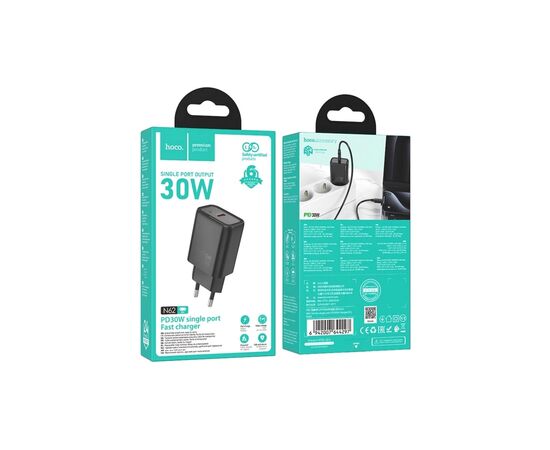 Зарядное устройство HOCO N62 USB-C PD30W black (6942007644297), изображение 2 Зарядное устройство HOCO N62 USB-C PD30W black (6942007644297), изображение 2