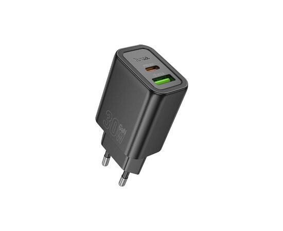 Зарядное устройство HOCO N63 USB-C PD30W + USB QC3.0 black (6942007644358)