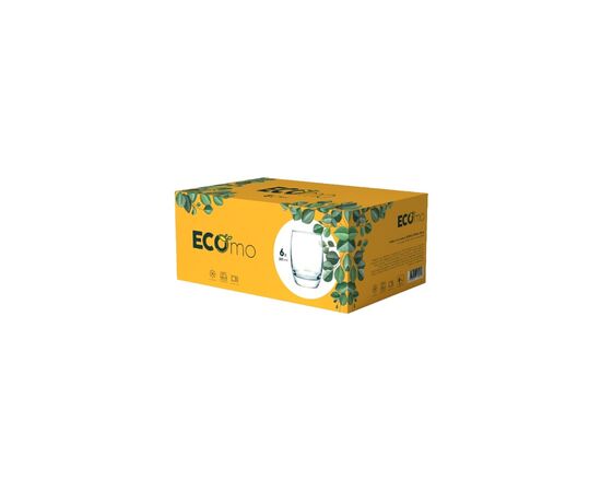 Набор стаканов Ecomo Cupola 385 мл 6 шт (ES1136), изображение 2 Набор стаканов Ecomo Cupola 385 мл 6 шт (ES1136), изображение 2