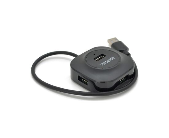Концентратор VEGGIEG USB 2.0 to 4xUSB 0.3m black (V-U2405)