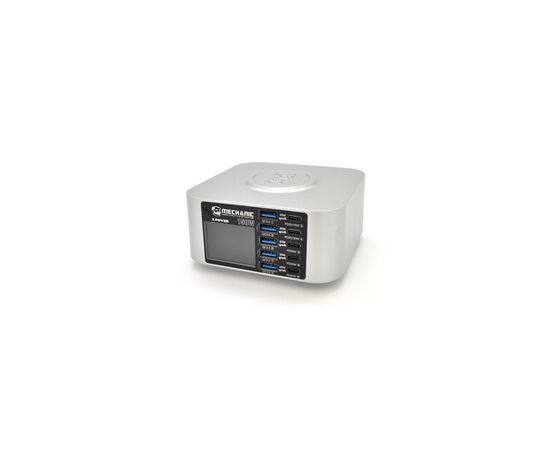 Зарядное устройство MECHANIC 5xUSB-C PD + 5xUSB QC3.0 + Wireless Charging 15W LED indication 150W black (X-Power-150W), изображение 3 Зарядное устройство MECHANIC 5xUSB-C PD + 5xUSB QC3.0 + Wireless Charging 15W LED indication 150W black (X-Power-150W), изображение 3