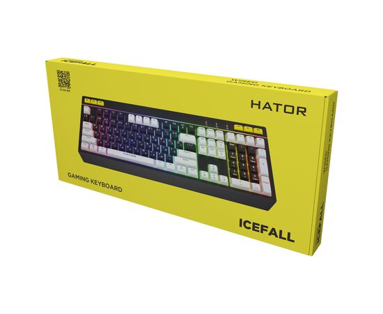 Клавиатура Hator Icefall USB Black/White (HTK400UA), изображение 5 Клавиатура Hator Icefall USB Black/White (HTK400UA), изображение 5