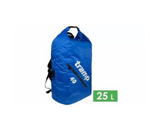 Гермомешок Tramp PVC Diamond Ripstop 25л Blue (UTRA-256-blue), изображение 3 Гермомешок Tramp PVC Diamond Ripstop 25л Blue (UTRA-256-blue), изображение 3
