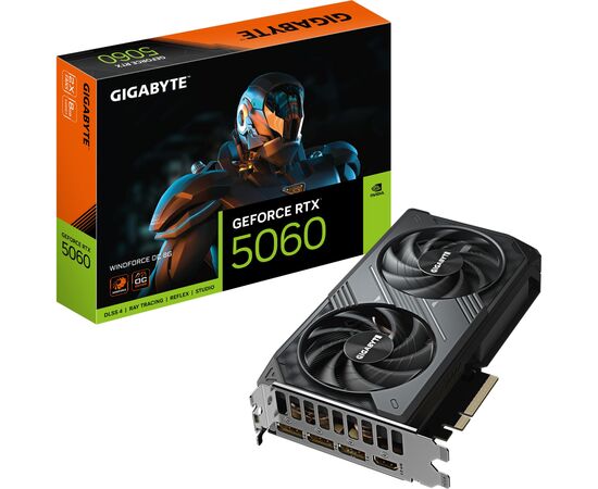 Видеокарта GIGABYTE GeForce RTX5060 8Gb WINDFORCE OC (GV-N5060WF2OC-8GD), изображение 10 Видеокарта GIGABYTE GeForce RTX5060 8Gb WINDFORCE OC (GV-N5060WF2OC-8GD), изображение 10