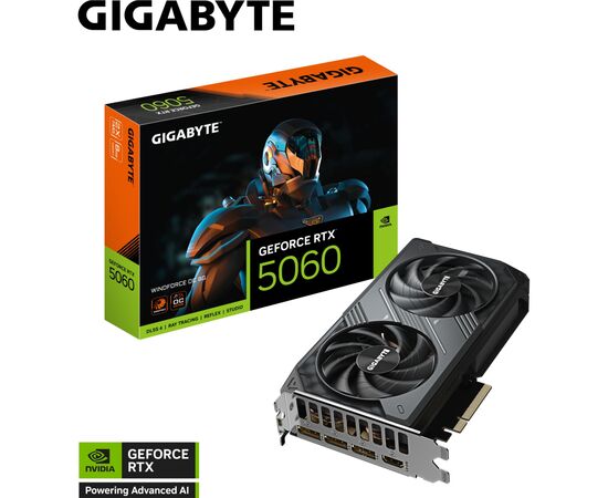 Видеокарта GIGABYTE GeForce RTX5060 8Gb WINDFORCE OC (GV-N5060WF2OC-8GD), изображение 11 Видеокарта GIGABYTE GeForce RTX5060 8Gb WINDFORCE OC (GV-N5060WF2OC-8GD), изображение 11