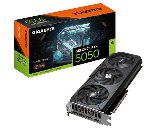 Видеокарта GIGABYTE GeForce RTX5050 8Gb GAMING OC (GV-N5050GAMING OC-8GD), изображение 10 Видеокарта GIGABYTE GeForce RTX5050 8Gb GAMING OC (GV-N5050GAMING OC-8GD), изображение 10