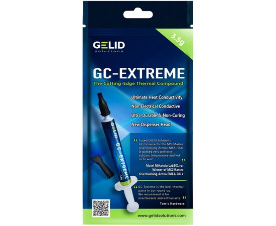 Термопаста Gelid Solutions GC-Extreme 3.5g (TC-GC-03-A), изображение 2 Термопаста Gelid Solutions GC-Extreme 3.5g (TC-GC-03-A), изображение 2