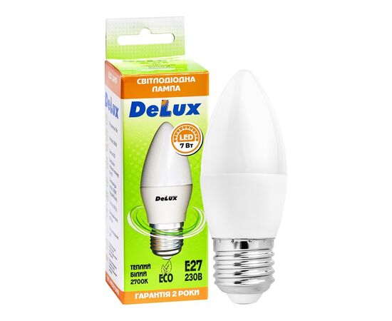 Лампочка Delux BL37B 7Вт 2700K 220В E27 (90004071), зображення 3