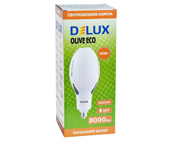 Лампочка Delux OLIVE ECO 80Вт E27 6500K 230В (90023330), зображення 2