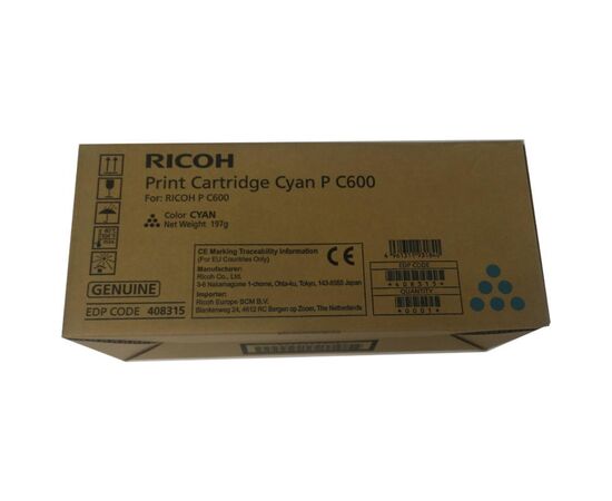 Тонер-картридж Ricoh P C600 cyan (408315), изображение 2 Тонер-картридж Ricoh P C600 cyan (408315), изображение 2