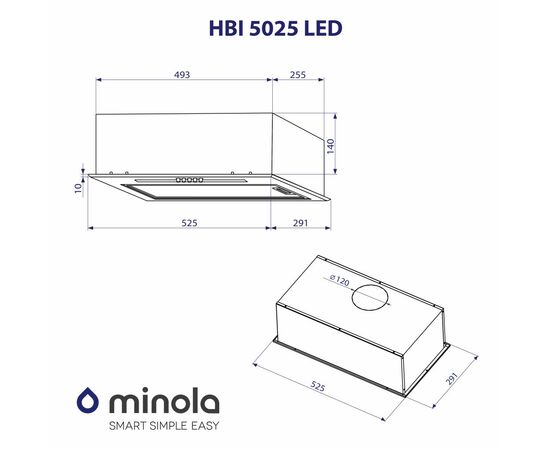 Витяжка кухонна Minola HBI 5025 I LED, зображення 11 Витяжка кухонна Minola HBI 5025 I LED, зображення 11