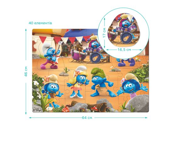 Пазл DoDo великий на підлогу The Smurfs. Музика грає (200619), зображення 4 Пазл DoDo великий на підлогу The Smurfs. Музика грає (200619), зображення 4