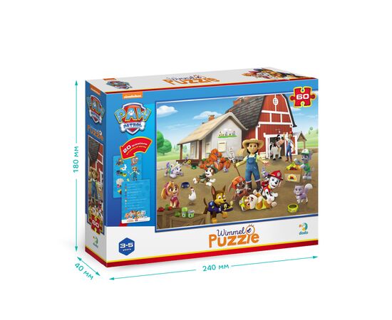 Пазл DoDo Вімельпазл на 60 елементів Paw Patrol. На фермі (200452), зображення 3 Пазл DoDo Вімельпазл на 60 елементів Paw Patrol. На фермі (200452), зображення 3