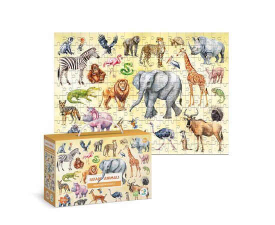 Пазл DoDo Монтессори Животные Сафари, 200 элементов (300628), изображение 2 Пазл DoDo Монтессори Животные Сафари, 200 элементов (300628), изображение 2