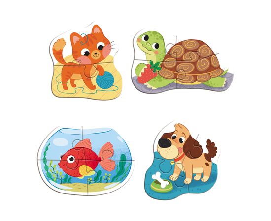 Пазл DoDo 4 в 1 Baby puzzle. Домашние животные (300688), изображение 3 Пазл DoDo 4 в 1 Baby puzzle. Домашние животные (300688), изображение 3