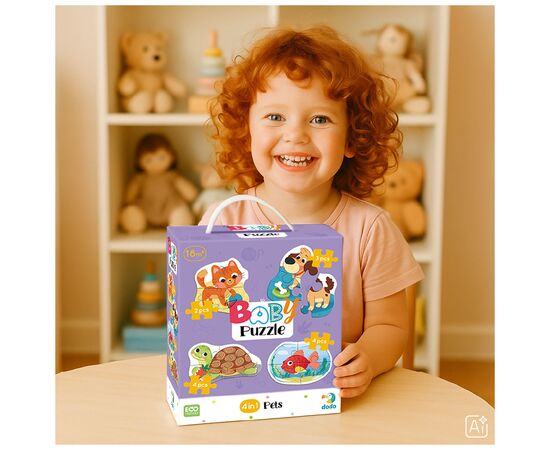Пазл DoDo 4 в 1 Baby puzzle. Домашние животные (300688), изображение 6 Пазл DoDo 4 в 1 Baby puzzle. Домашние животные (300688), изображение 6