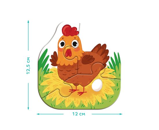 Пазл DoDo 4 в 1 Baby puzzle. Сільські тварини (300686), зображення 5 Пазл DoDo 4 в 1 Baby puzzle. Сільські тварини (300686), зображення 5