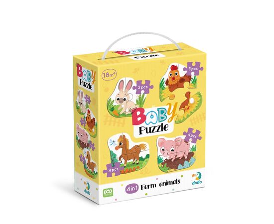 Пазл DoDo 4 в 1 Baby puzzle. Сельские животные (300686)