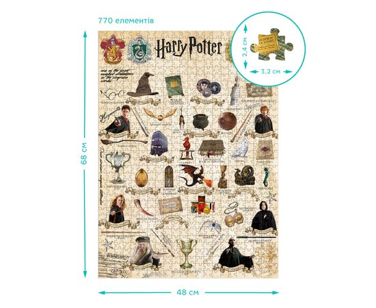 Пазл DoDo Easy-XL «Harry Potter. Посібник для чарівників», 770 елементів (200569), зображення 5 Пазл DoDo Easy-XL «Harry Potter. Посібник для чарівників», 770 елементів (200569), зображення 5