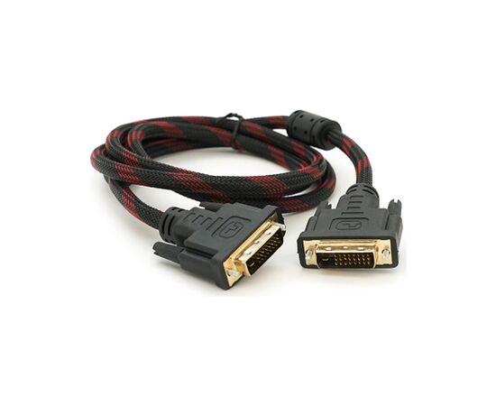 Кабель мультимедійний DVI M to DVI M 1.5m 24+1pin black/red Merlion (YT-DVI(M)/(M)NY/RD-1.5m)