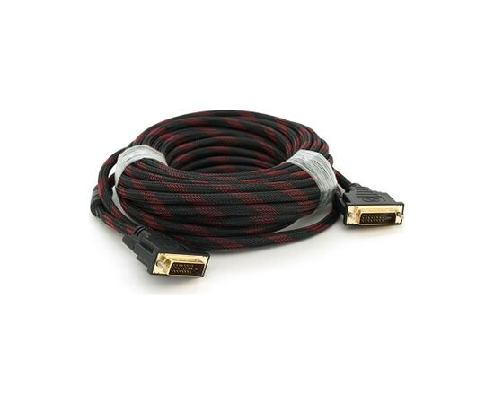 Кабель мультимедійний DVI M to DVI M 10.0m 24+1pin black/red Merlion (YT-DVI(M)/(M)NY/RD-10m), зображення 2