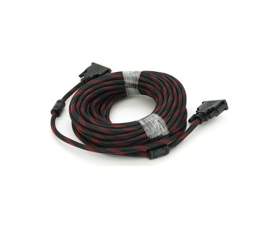 Кабель мультимедійний DVI M to DVI M 10.0m 24+1pin black/red Merlion (YT-DVI(M)/(M)NY/RD-10m)
