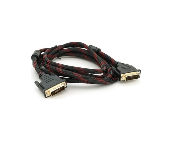 Кабель мультимедійний DVI M to DVI M 3.0m 24+1pin black/red Merlion (YT-DVI(M)/(M)NY/RD-3.0m)