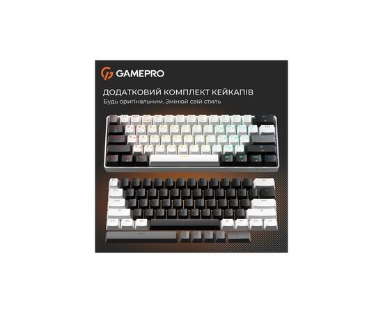 Клавіатура GamePro Genesis Infinity MK130BW Outemu Swithes USB White (MK130BW), зображення 10 Клавіатура GamePro Genesis Infinity MK130BW Outemu Swithes USB White (MK130BW), зображення 10